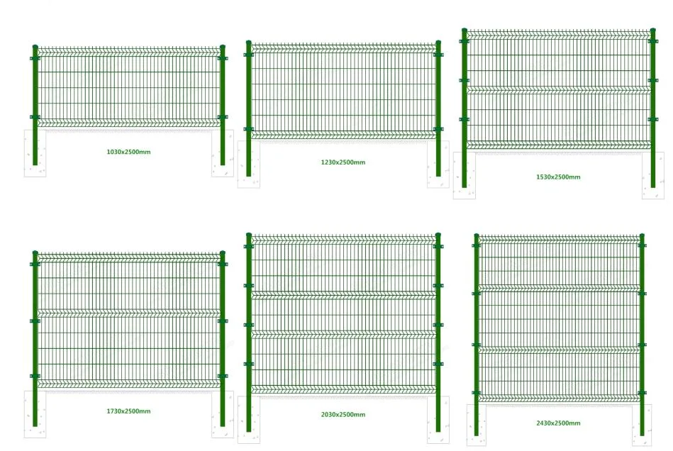 Powder Coated Welded Metal Fence Wire Fence Triangle Fence 3D Panel Fence