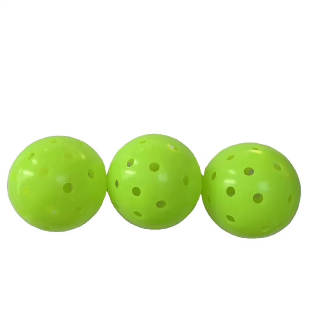 Outdoor or Indoor 40 Holes Pickleball Ball Luminous Green Durable Hard Bounce