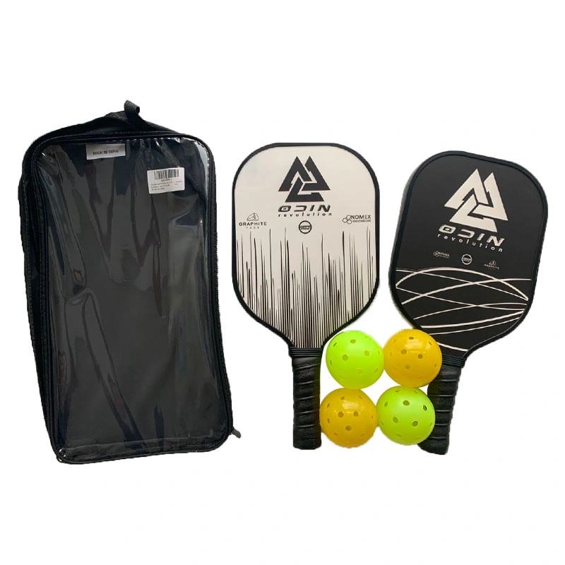 Pickleball Paddles Set with Graphite Face 4 Pickleball Balls 1 Carry Bag