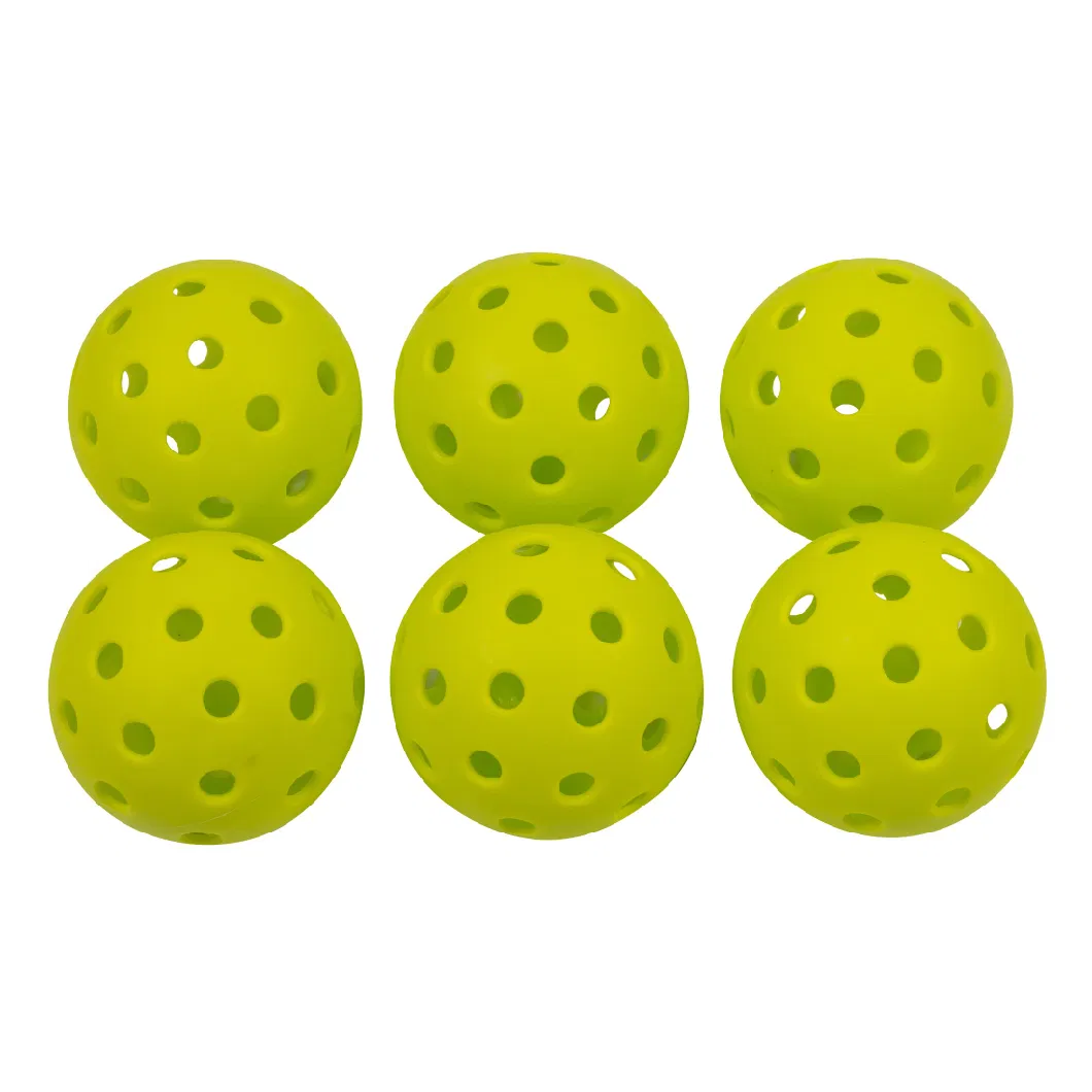 High Visibility Pickleball Balls with 26 Holes and 40 Holes for Wholesale Outdoor Use