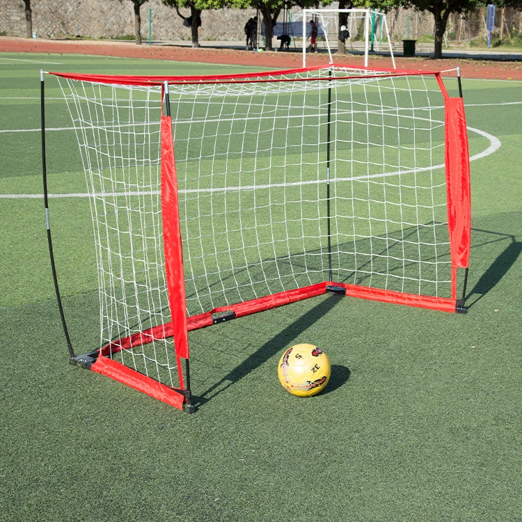 Tetoron Knotless Rebound Football Net Folding Indoor Mini 6*4*2 Feet Portable Training Football Goal Frame Customizable Net Pocket Ball Frame