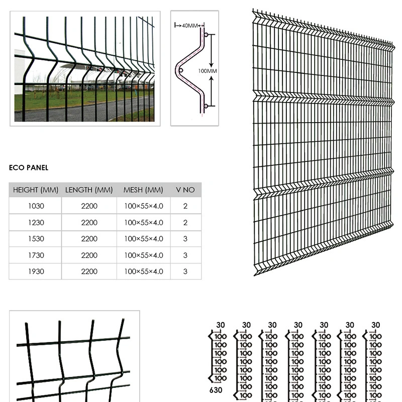 Powder Coated Welded Metal Fence Wire Fence Triangle Fence 3D Panel Fence