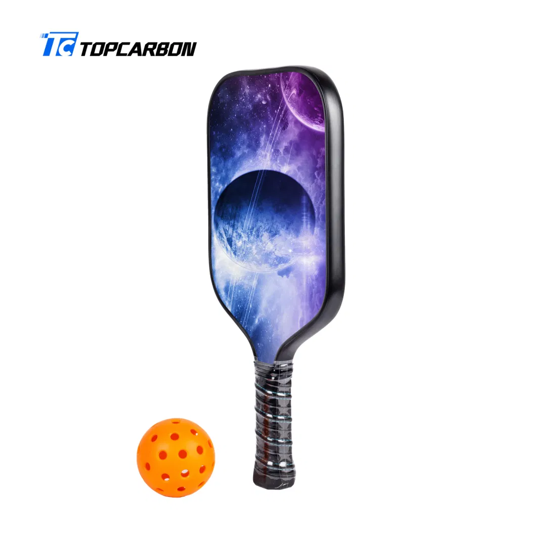 High-Performance Aramid Core Toray Carbon Fiber One Piece Edgeless Pickleball Paddle Racket