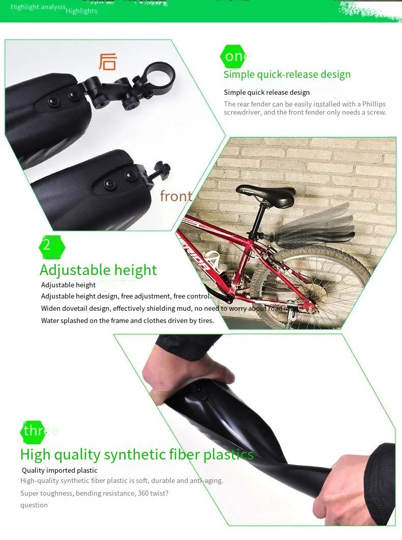 Bicycle Mudguard Mountain Bike Dovetail Mudguard