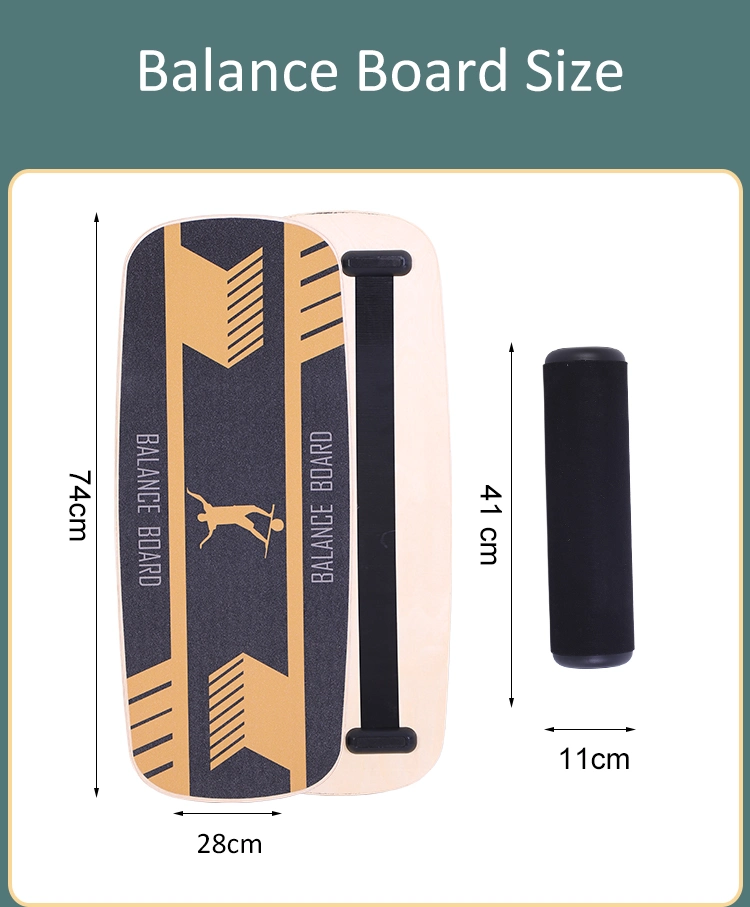 Wooden Fitness Balance Board Trainer Training Equipment for Yoga Hockey Skateboarding Surfing