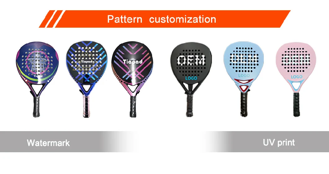 Competitive Price High Quality Carbon Paddle Rackets with Hand Grips Customized Logo Personalized Padel Racquets