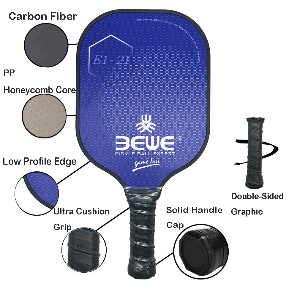 Bewe Sale Customized Usapa Approved Carbon Graphite Pickleball Paddle with PP Honeycomb