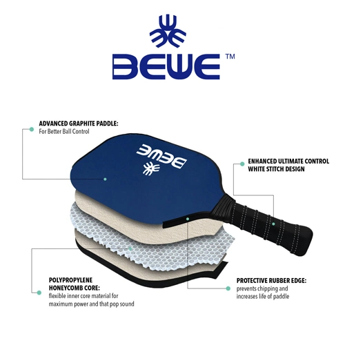 Bewe Sale Customized Usapa Approved Carbon Graphite Pickleball Paddle with PP Honeycomb