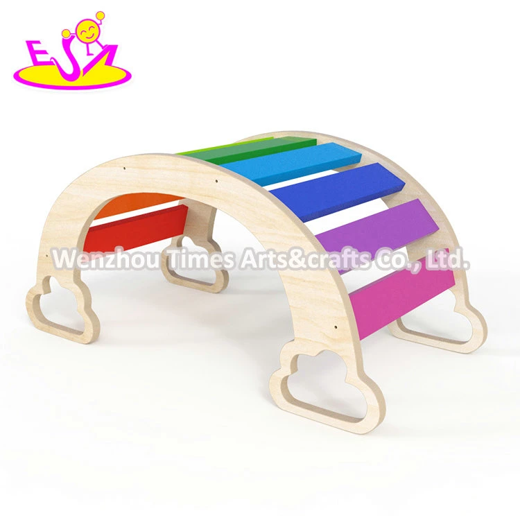 2023 Customize Balance Exercise Wooden Rocking Board for Kids Playing W08K297