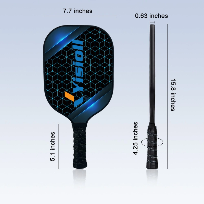 Factory Price Carbon Fiber Pickleball Paddle with 16mm Thickness Fiberglass Surface Custom Logo Usapa Certified