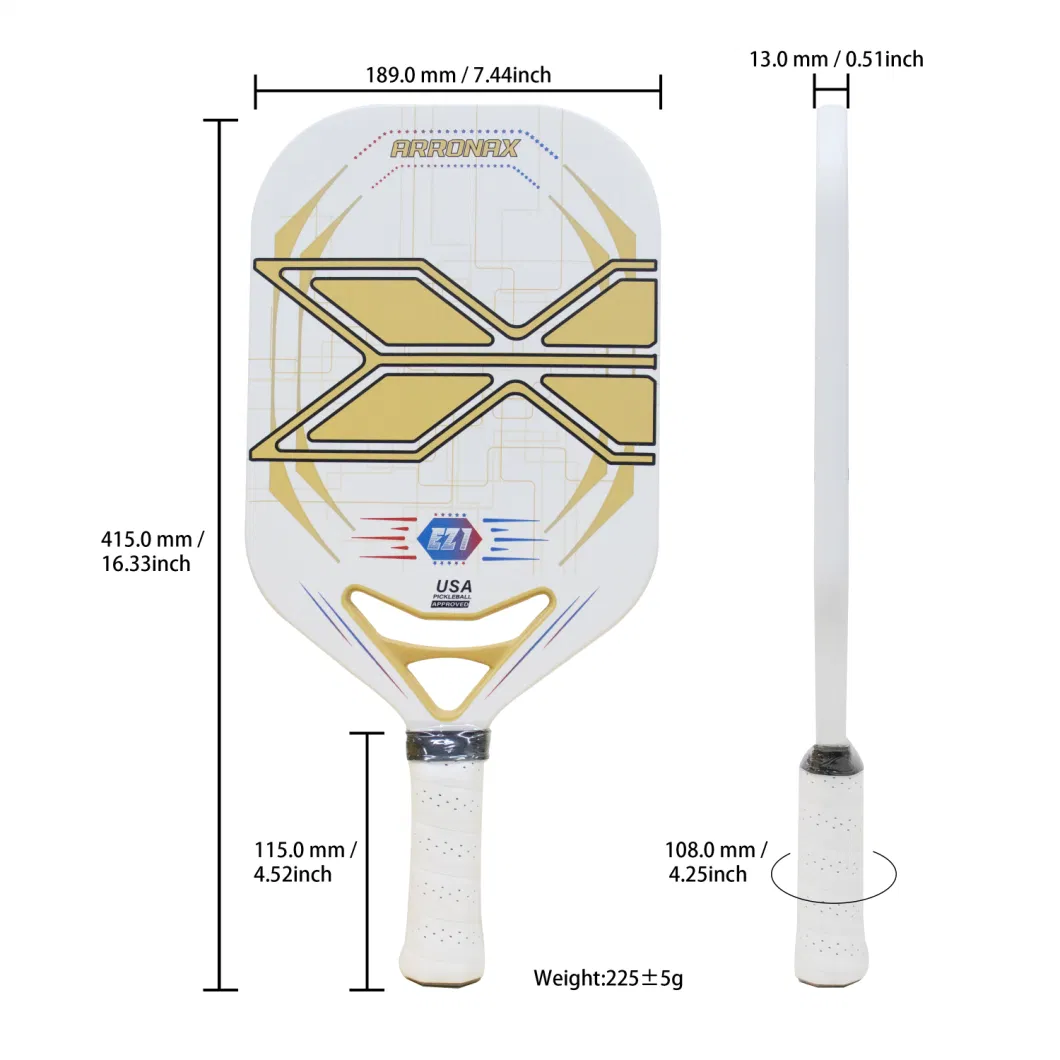 Arronax Professional 13mm 100% Carbon Fiber Pickleball Paddles Men Women Pickle Ball Pickleball Paddles