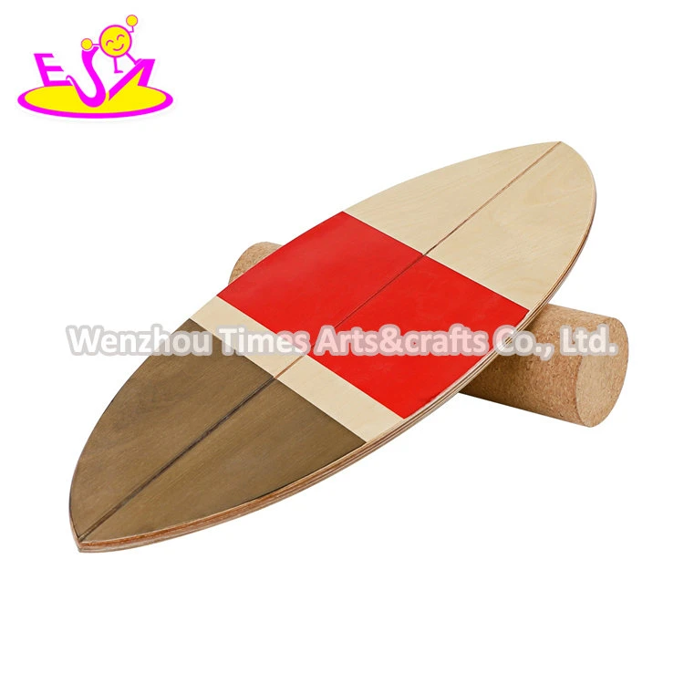 Wholesale Adults Balance Training Wooden Wobble Board with Cork Roller W01f092