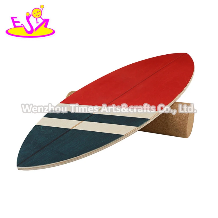 Wholesale Adults Balance Training Wooden Wobble Board with Cork Roller W01f092