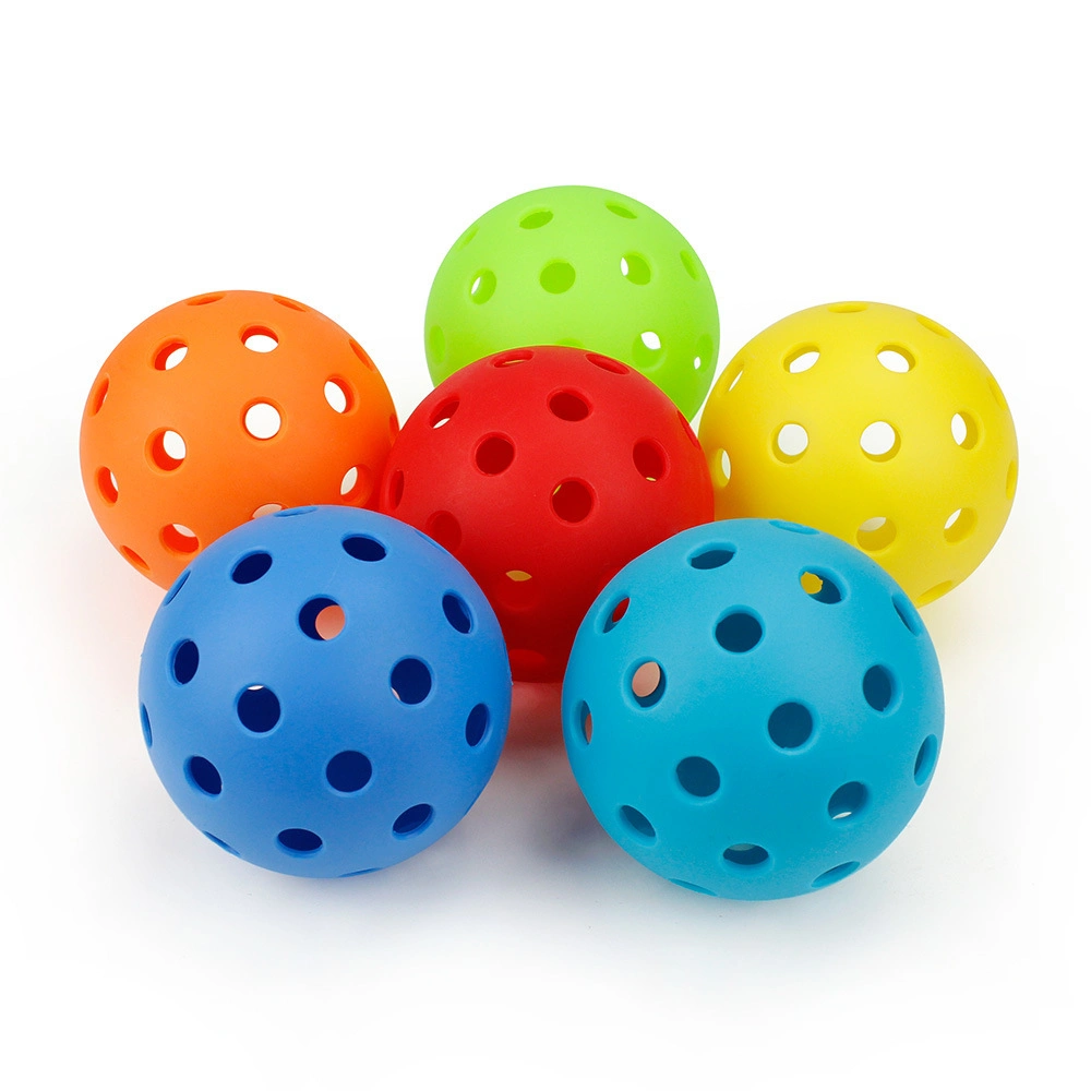 40 Holes Outdoor Pickleball Balls, Durable Ball with Nice Bounce, Orange Color