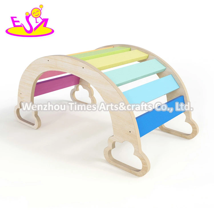 2023 Customize Balance Exercise Wooden Rocking Board for Kids Playing W08K297