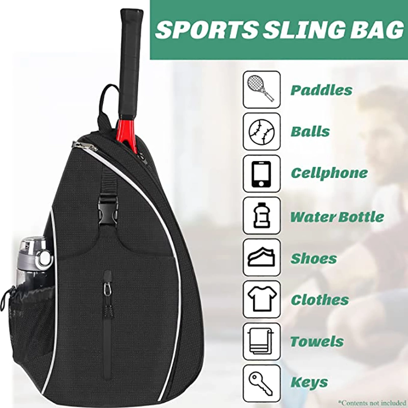 Men Women Travel Crossbody Racket Bag for Pickleball Tennis Racketball