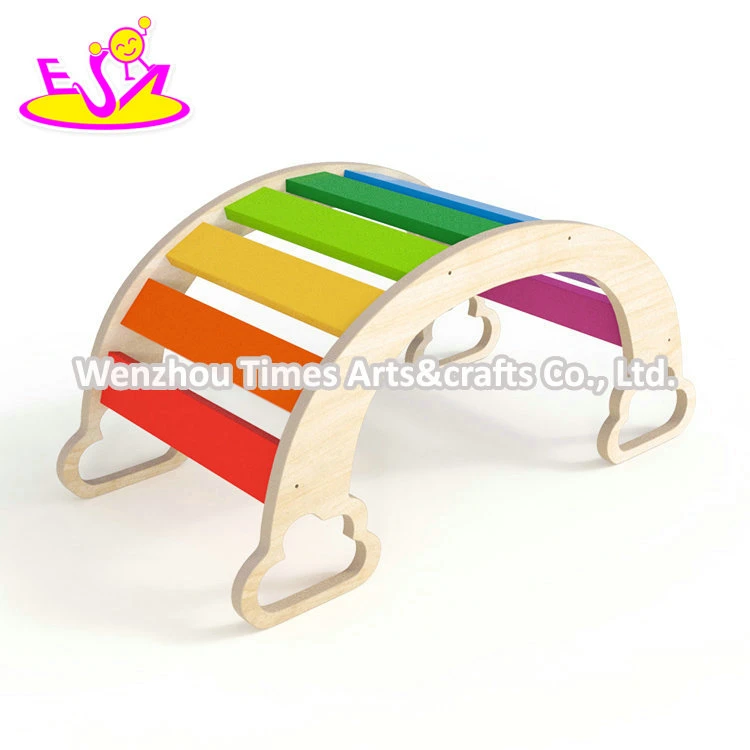 2023 Customize Balance Exercise Wooden Rocking Board for Kids Playing W08K297