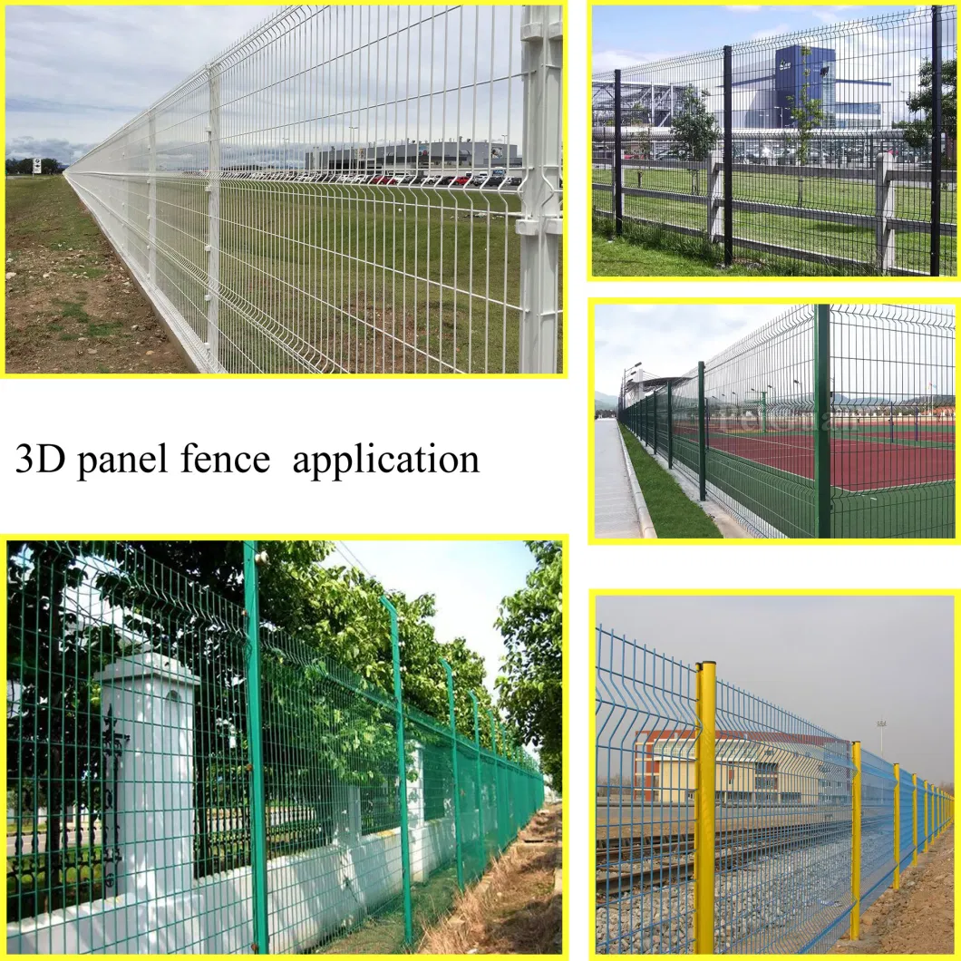 Powder Coated Welded Metal Fence Wire Fence Triangle Fence 3D Panel Fence