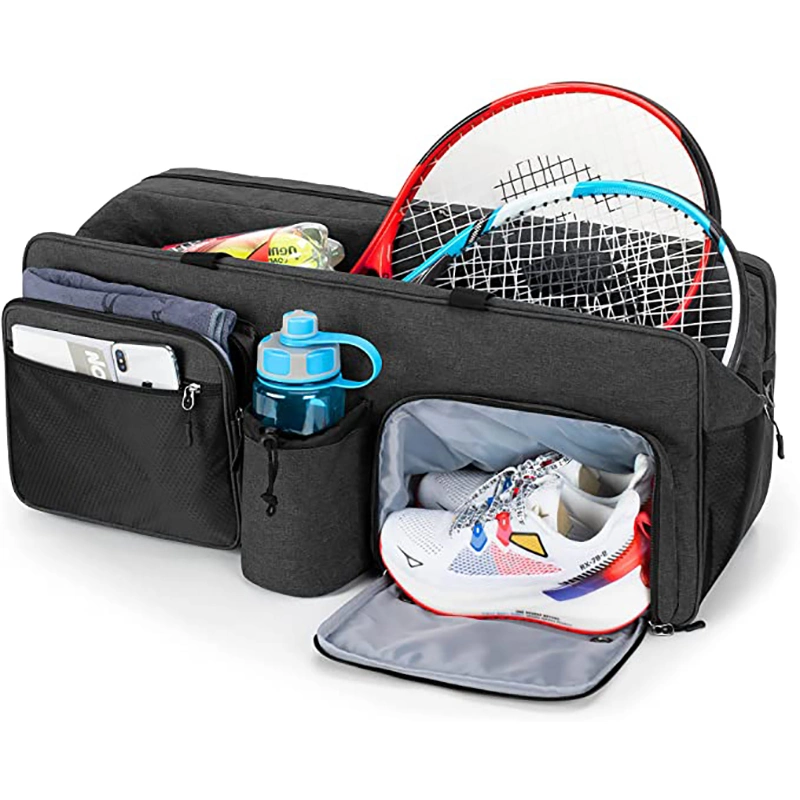 Pickleball Badminton Tennis Rackets Duffle Bag with Separate Shoe Compartment