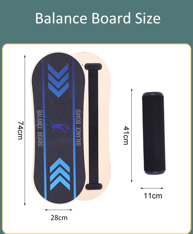 Wooden Balance Board Trainer Wobble Board for Skateboard Hockey Snowboard Surf Training Exercise and Build Core Stability