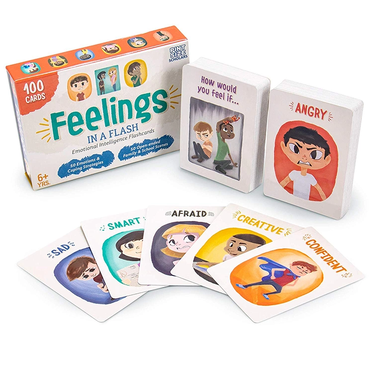 Emotional Intelligence Flash Card to Play Custom Printed Learning Cards for Kids