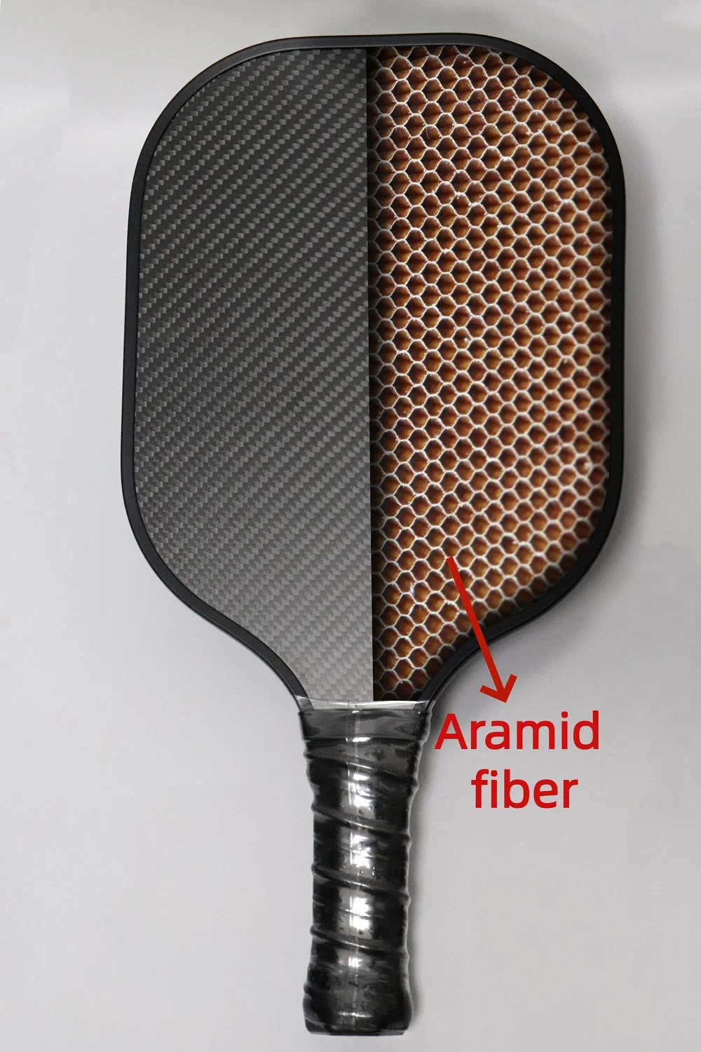 Wholesale 3K 12K 18K T700 Carbon Fibre Face Aluminum or PP Honeycomb Pickleball Paddle