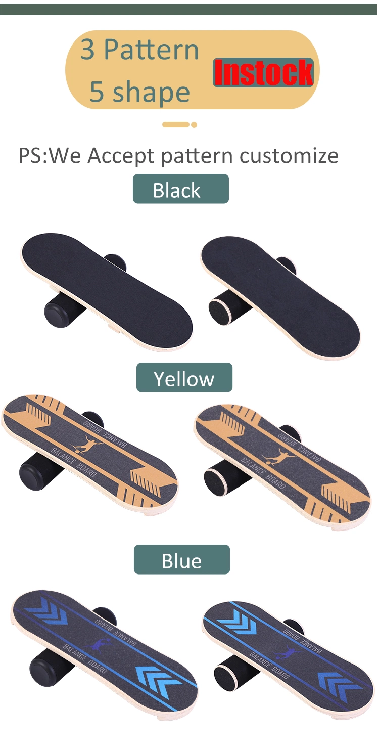 Wooden Balance Board Trainer Wobble Board for Skateboard Hockey Snowboard Surf Training Exercise and Build Core Stability