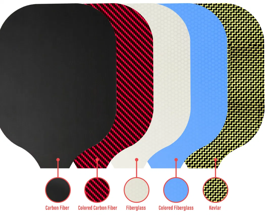 3K Twill Carbon Fiber PP Honeycomb Core Pickleball Paddle