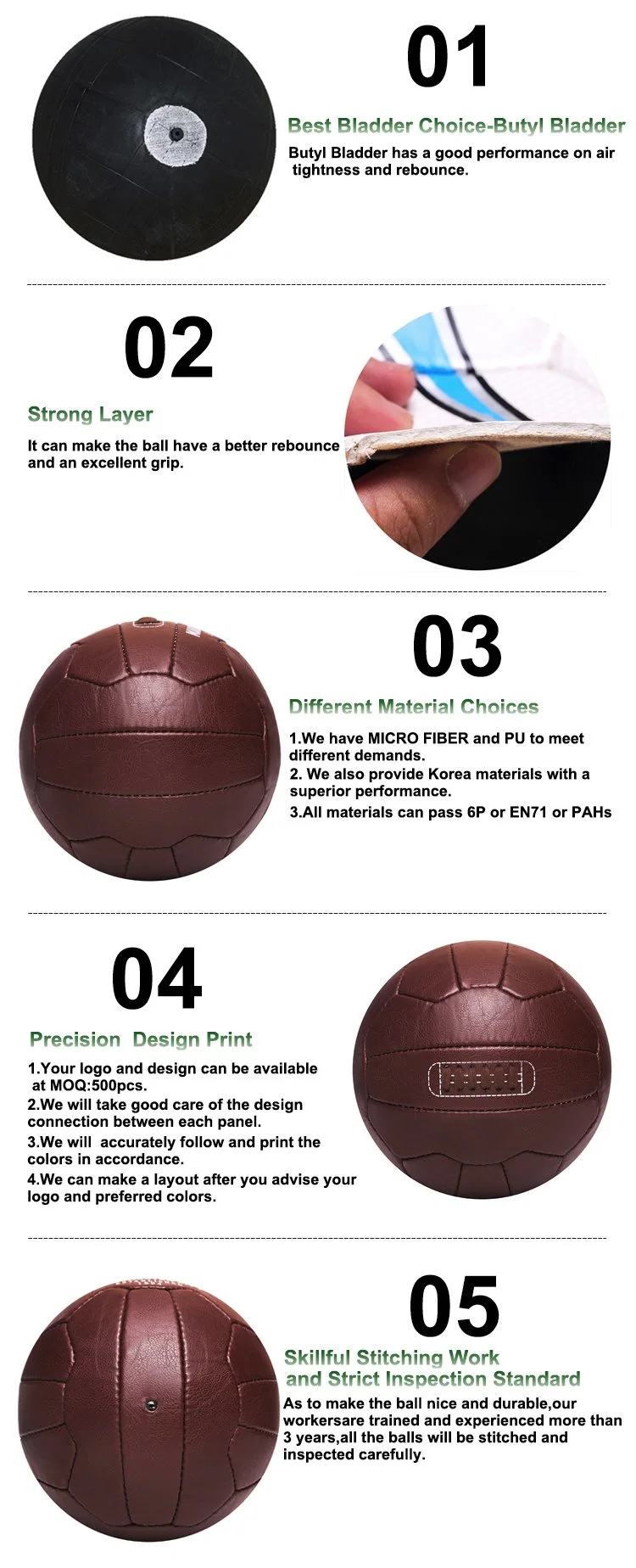 PU Material Hand Stitching Factory Price Soccer Ball