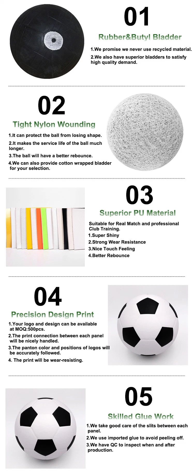 Good Quality Glued PVC Leather Training Soccer Ball