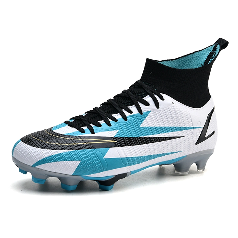 Mens Soccer Cleats Shoes Professional High-Top Athletic Football Shoes Breathable Competition Training Football Boots for Boys