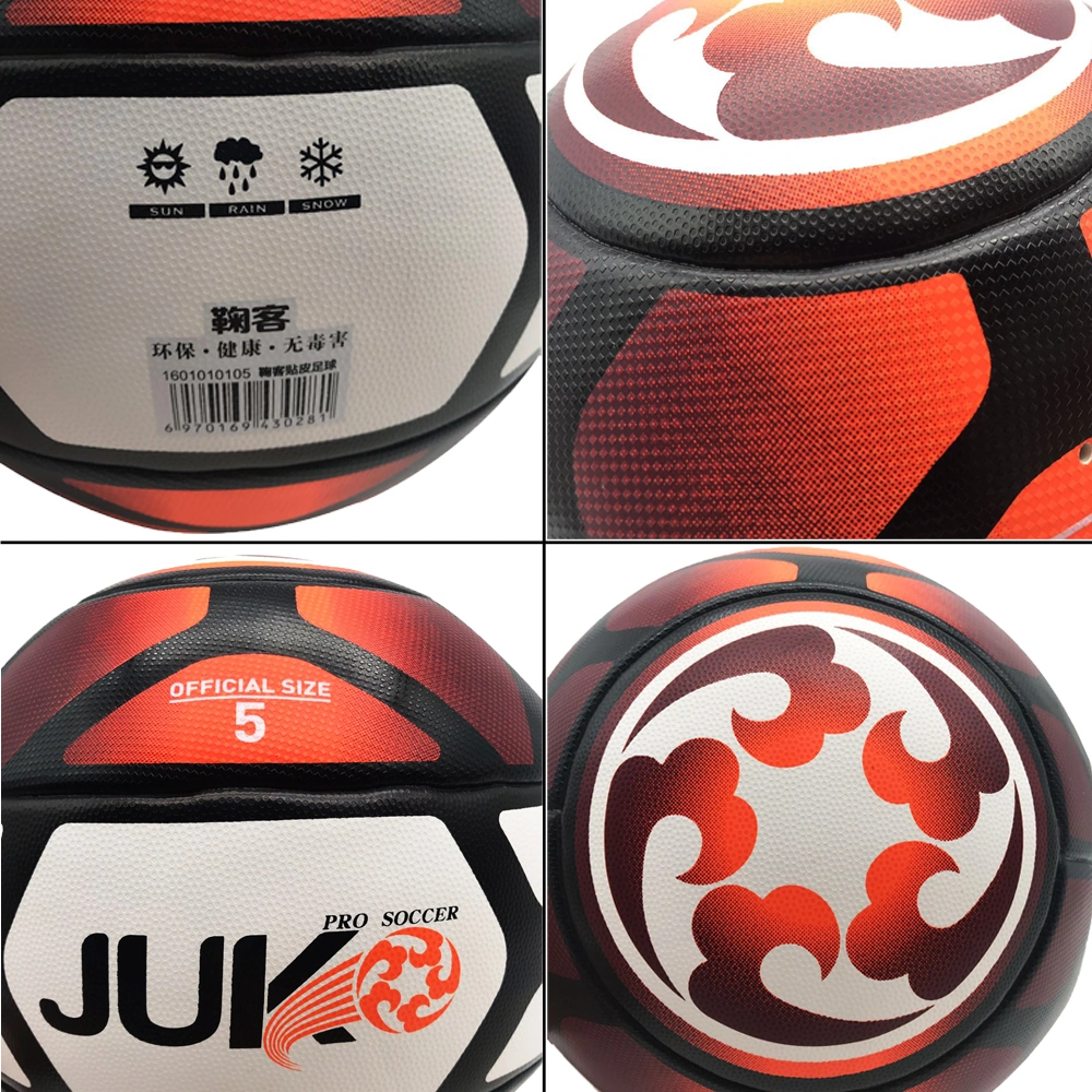 Durable 10 Panels Size 4 Size 5 PU Material Adhesive Training Match Soccer Ball