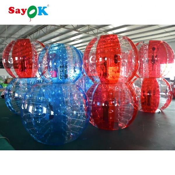 Sayok Funny PVC Giant Inflatable Bumper Ball for Adults Bubble Football Soccer Ball Bubble Ball Bumper Zorb Ball with Colored Dots