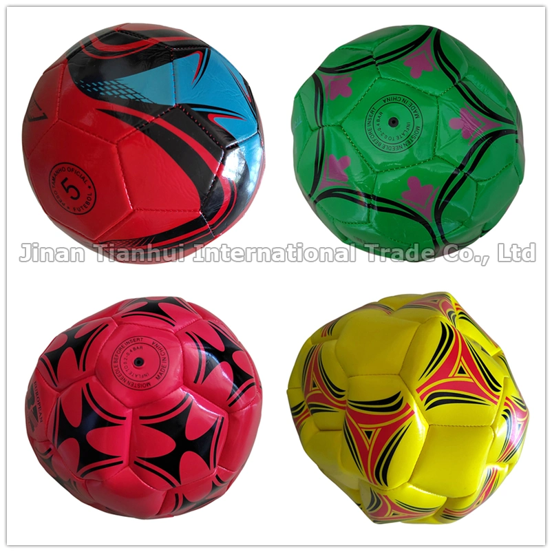 Custom Size 8cm to 22cm PVC Machine Stitched Sports Training Soccer Ball Football Ball