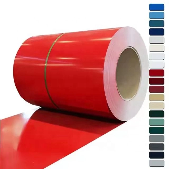 Bis Certificat Factory Prepainted Galvanised Steel White Black Red Wooden Color Coated 0.12-6.0mm Thickness PPGL PPGI Coil