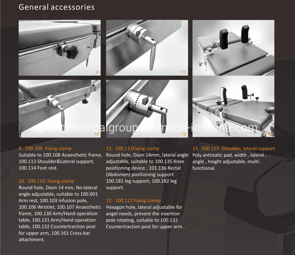 Yuda Dst-2000 Medical Emergency Electric Surgical Neurosurgery Orthopedic Operating Theatre Table Price