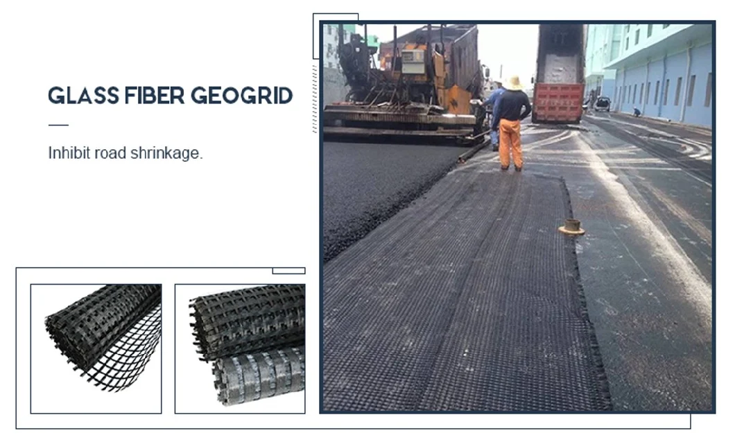 Factory Low Price High Tensile Basalt Fiber Mesh Geo Grid Fiberglass Geogrid Coated Bitumen 100-100kn/M for Sale