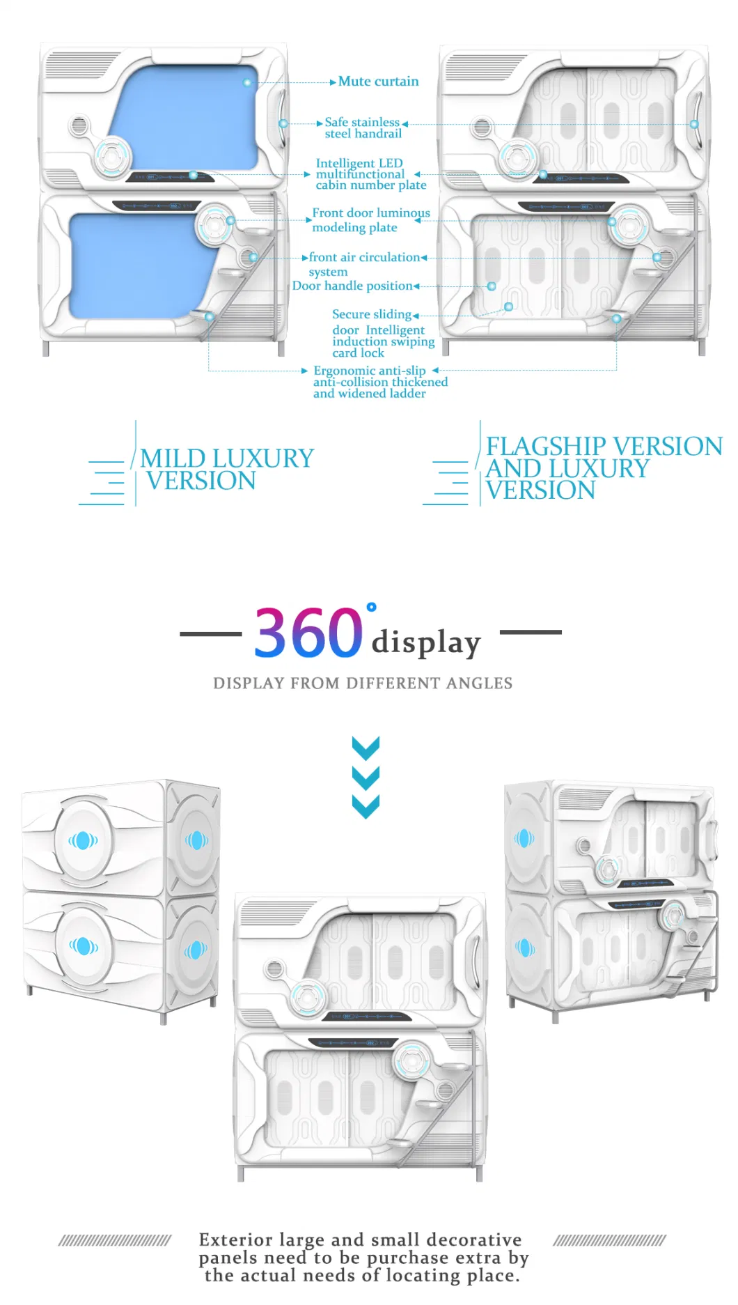 Sleep Cabin Indoor Hospital Bedroom School Farmhouse Living Room Single Double Space Bed Sleep Capsule Hotel