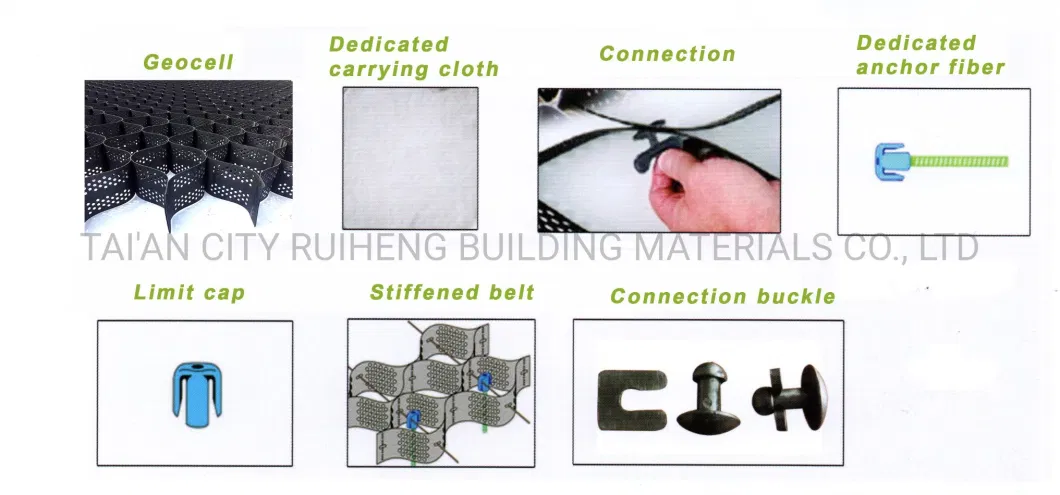 Blcak Color Textured and Perforated HDPE Plastic Geocell Manufacturer Price