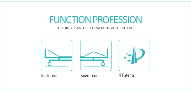 D2w6y 2 Function Hospital Medical Manual Clinic Bed with Mattress Manufacturer for Patient