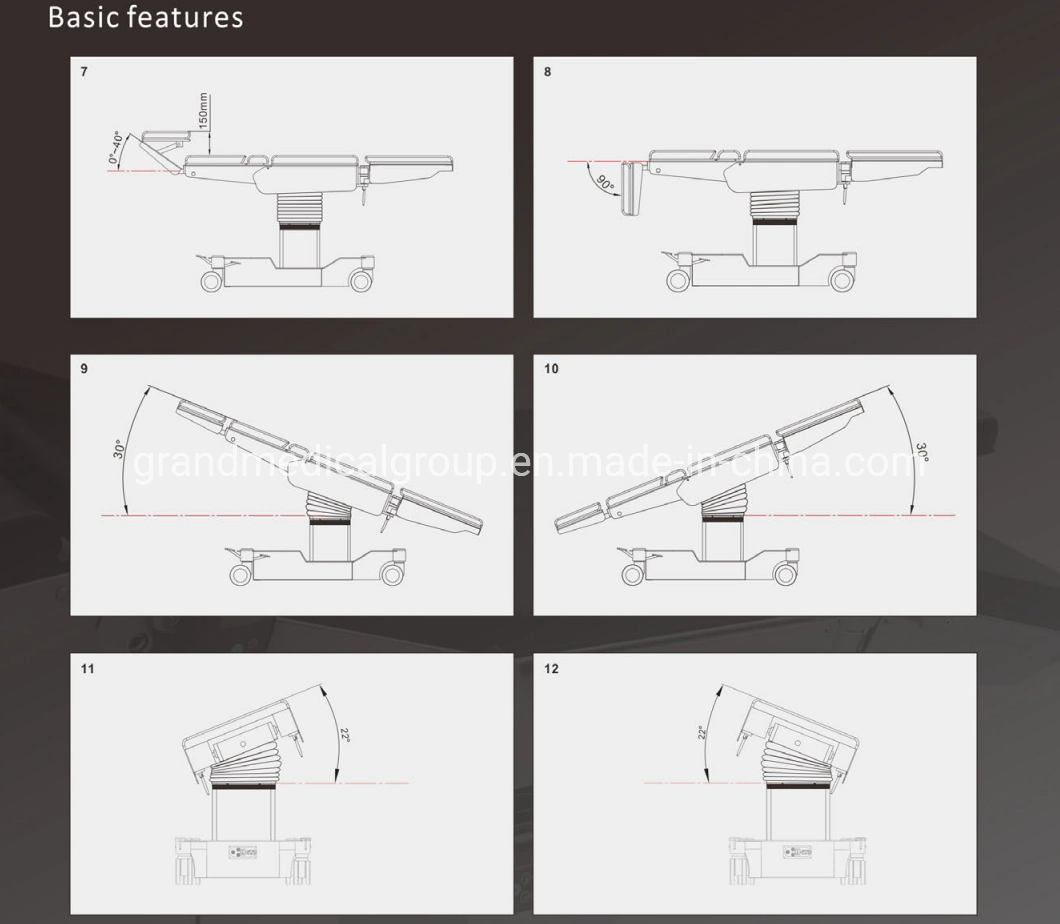 Yuda Dst-2000 Medical Emergency Electric Surgical Neurosurgery Orthopedic Operating Theatre Table Price