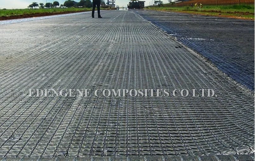 Polyester Geogrid Composite Nonwoven Coated Bitumen for Asphalt Road