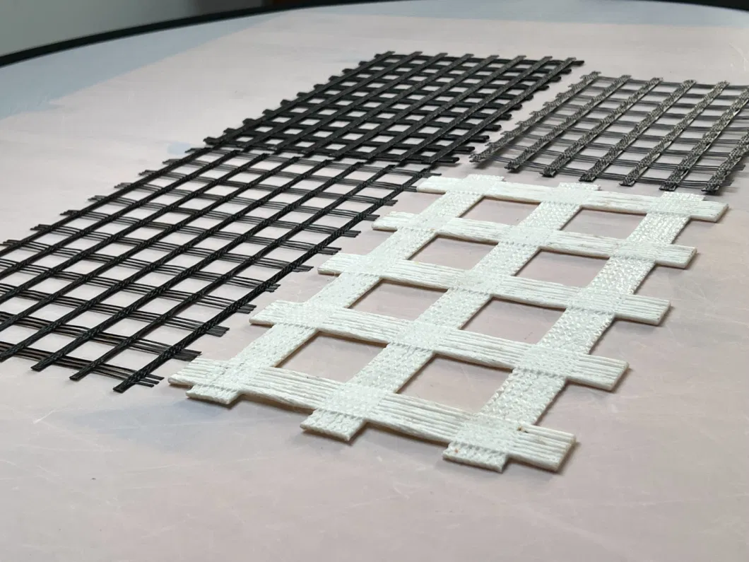 Warp-Knitted Polyester Geogrid Pet Biaxial/ Uniaxial Geogrid