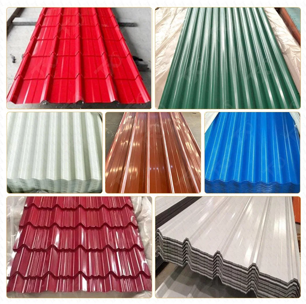 Factory Customized Various Zinc Red Roof Corrugated Steel Sheets PPGI Color Coated Roof Sheet