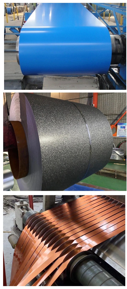 Ral Color PPGL PE SMP PVDF Metal Building Material Color Coated Coils Bright Matt High Light Surface Filming Dx52D PPGI Z40 Prepainted Galvanized Steel Coil