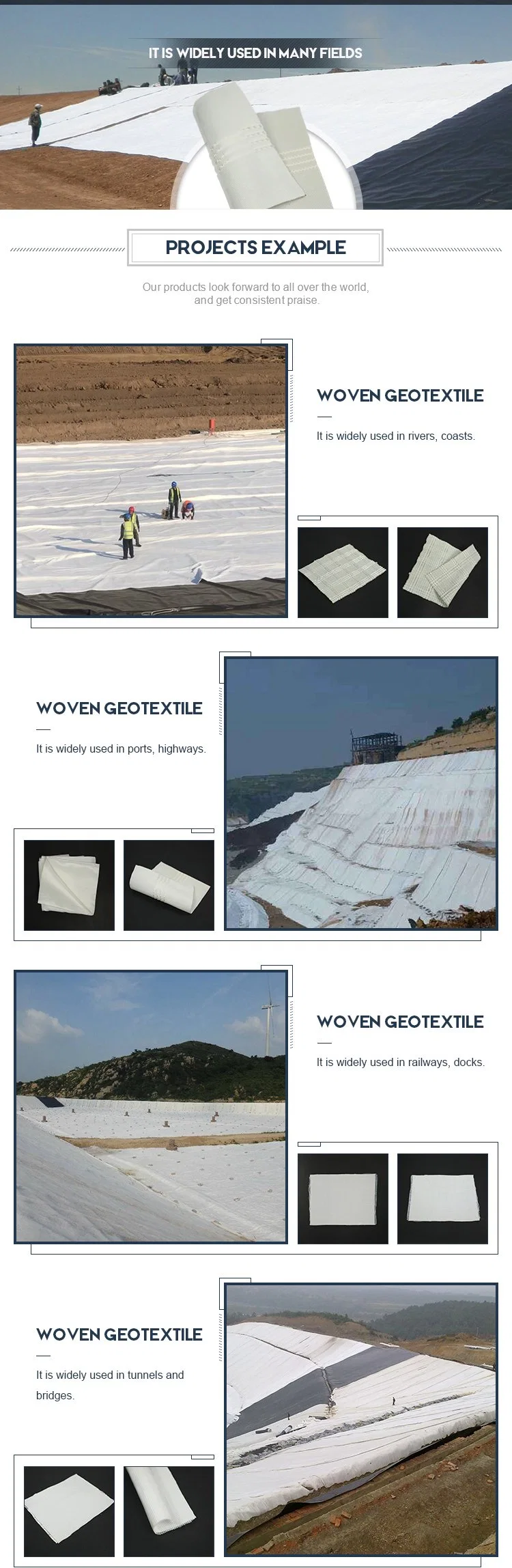 Geotextile Woven Fabric for Sale Factory Price