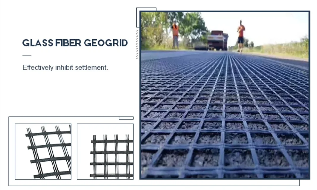 Factory Low Price High Tensile Basalt Fiber Mesh Geo Grid Fiberglass Geogrid Coated Bitumen 100-100kn/M for Sale