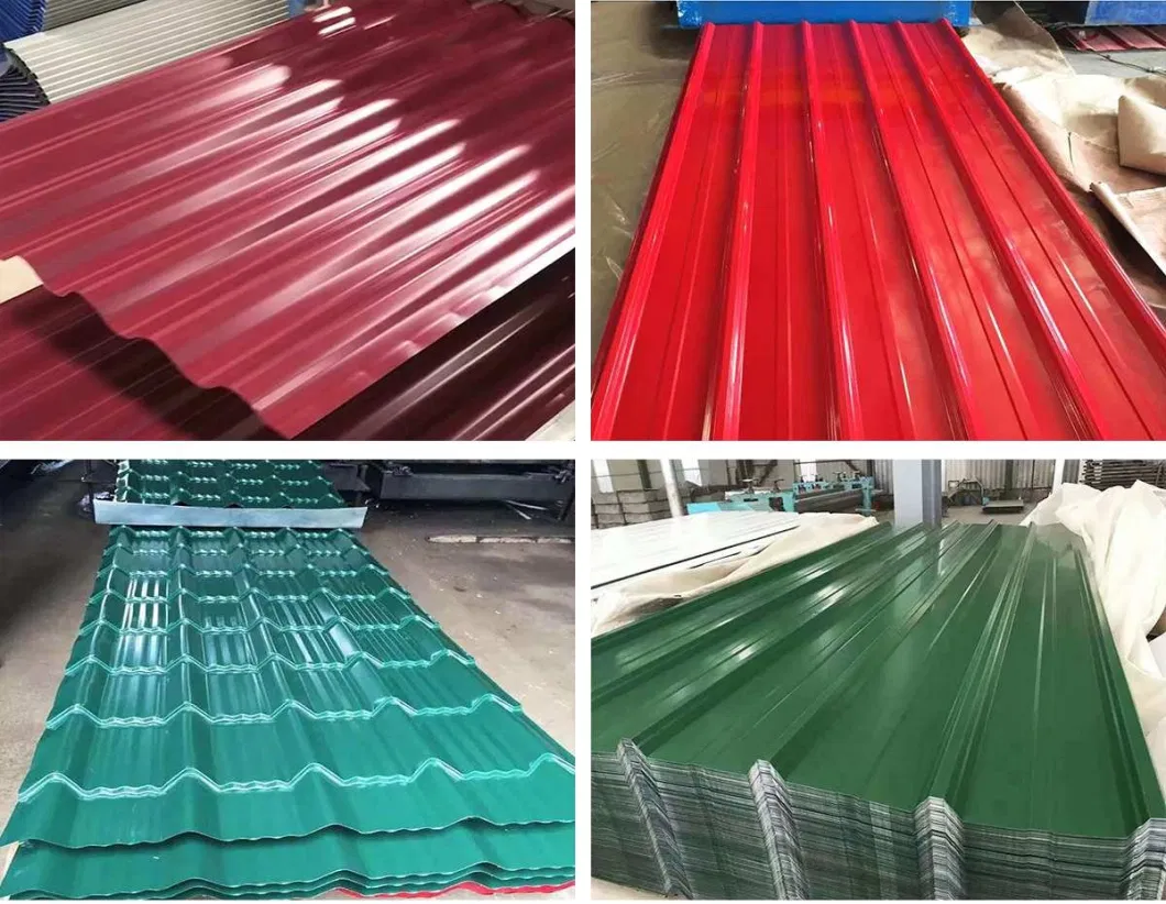 Factory Supply AISI ASTM BS DIN GB JIS SGCC/CGCC Roof Corrugated Sheet Gi Oof Steel Tiles Galvanized Galvalume PPGI Color Coated Steel Roofing Sheet