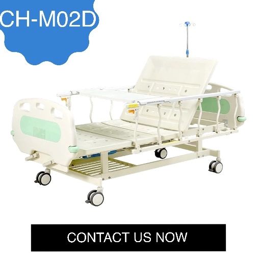 [CH-M02B] Manual Two Cranks Two Functions Adjustable Medical Hospital Bed on Casters for Patients as Hospital Furuniture