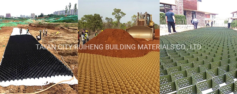 Blcak Color Textured and Perforated HDPE Plastic Geocell Manufacturer Price
